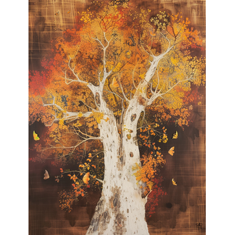 Autumn dream, butterfly dancing