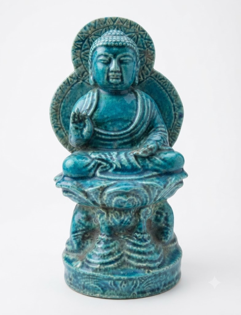 孔雀釉 佛像