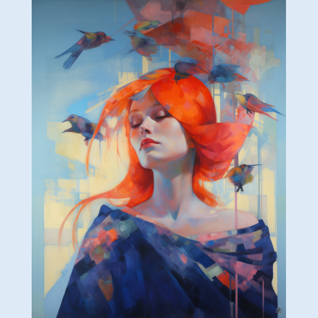 woman with bird #5