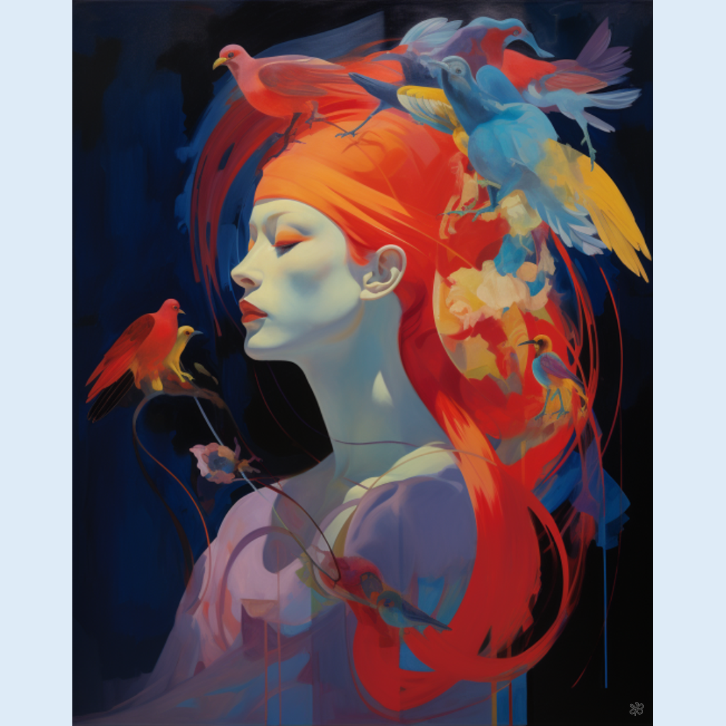 woman with bird #2