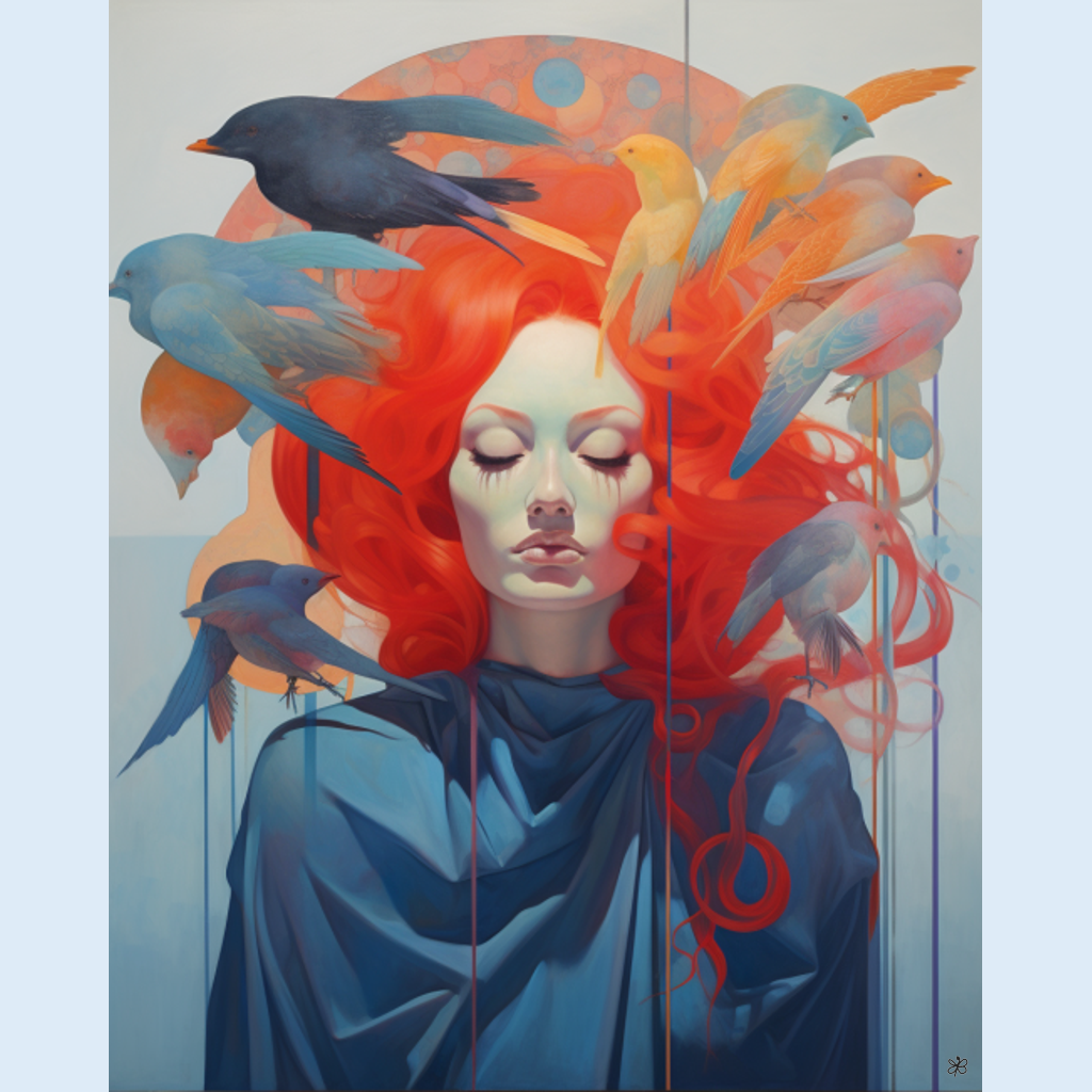 woman with bird #9