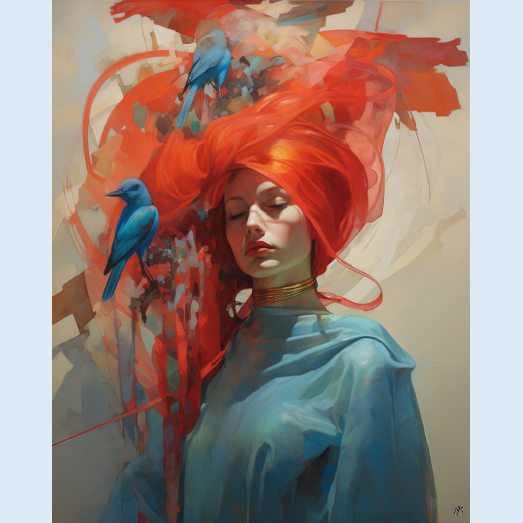 woman with bird #12