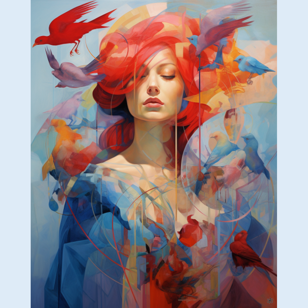 woman with bird #14