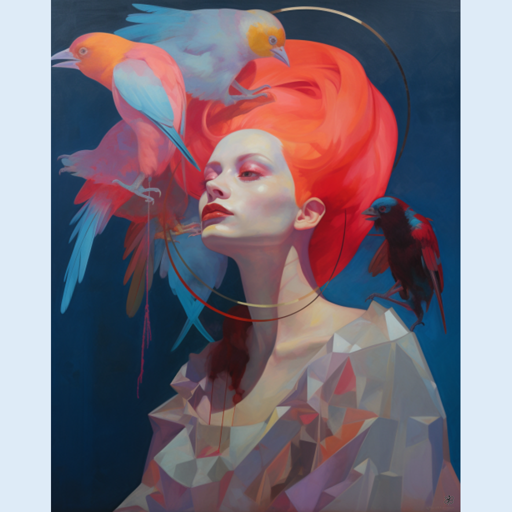 woman with bird #8