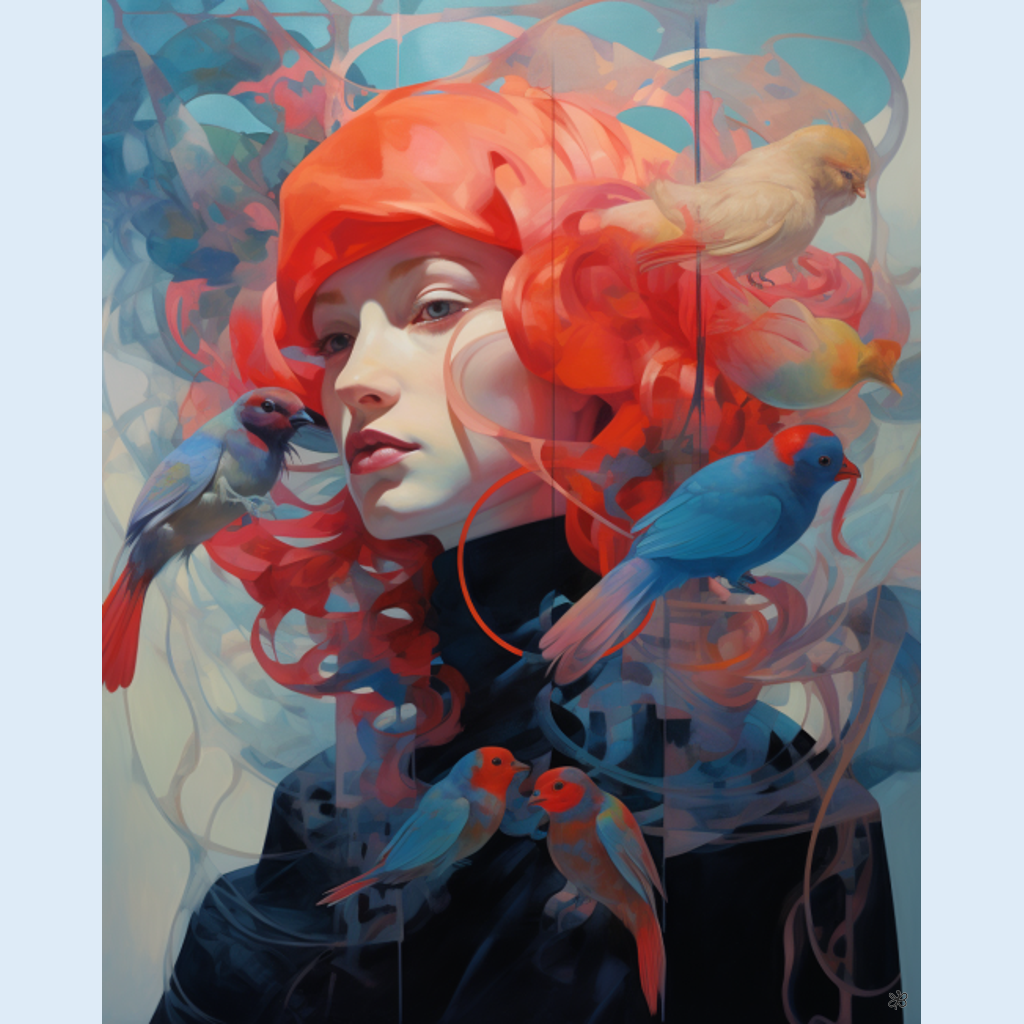 woman with bird #10