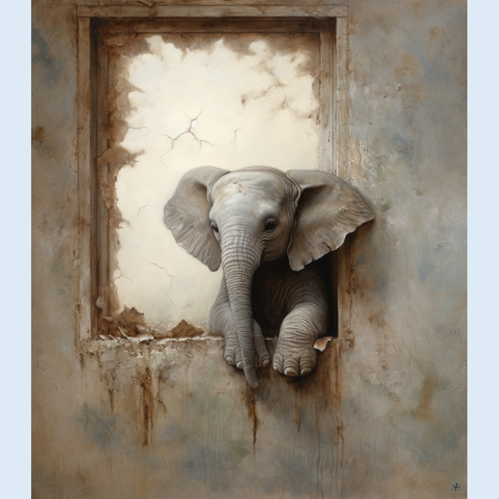 elephant on wall #8