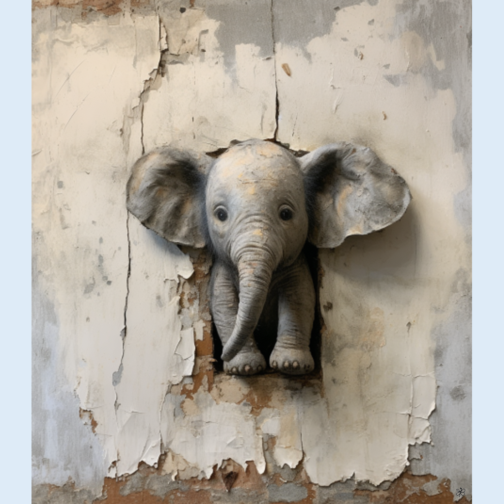 elephant on wall #10