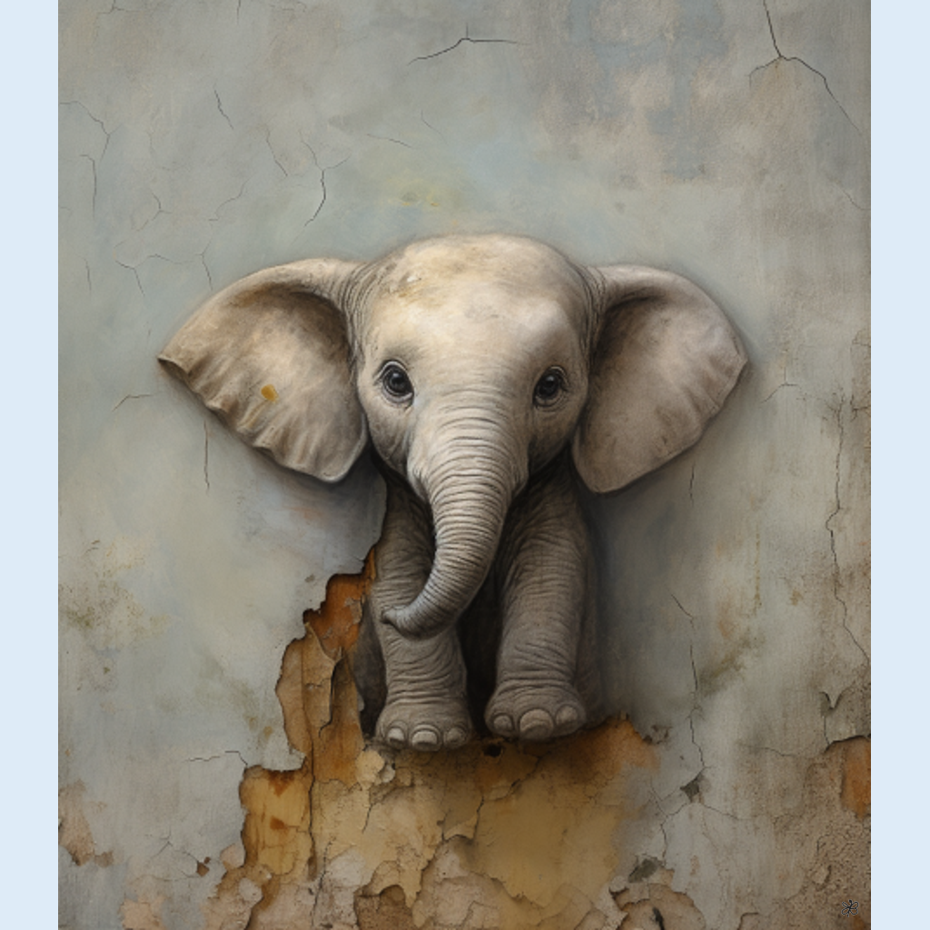 elephant on wall #9