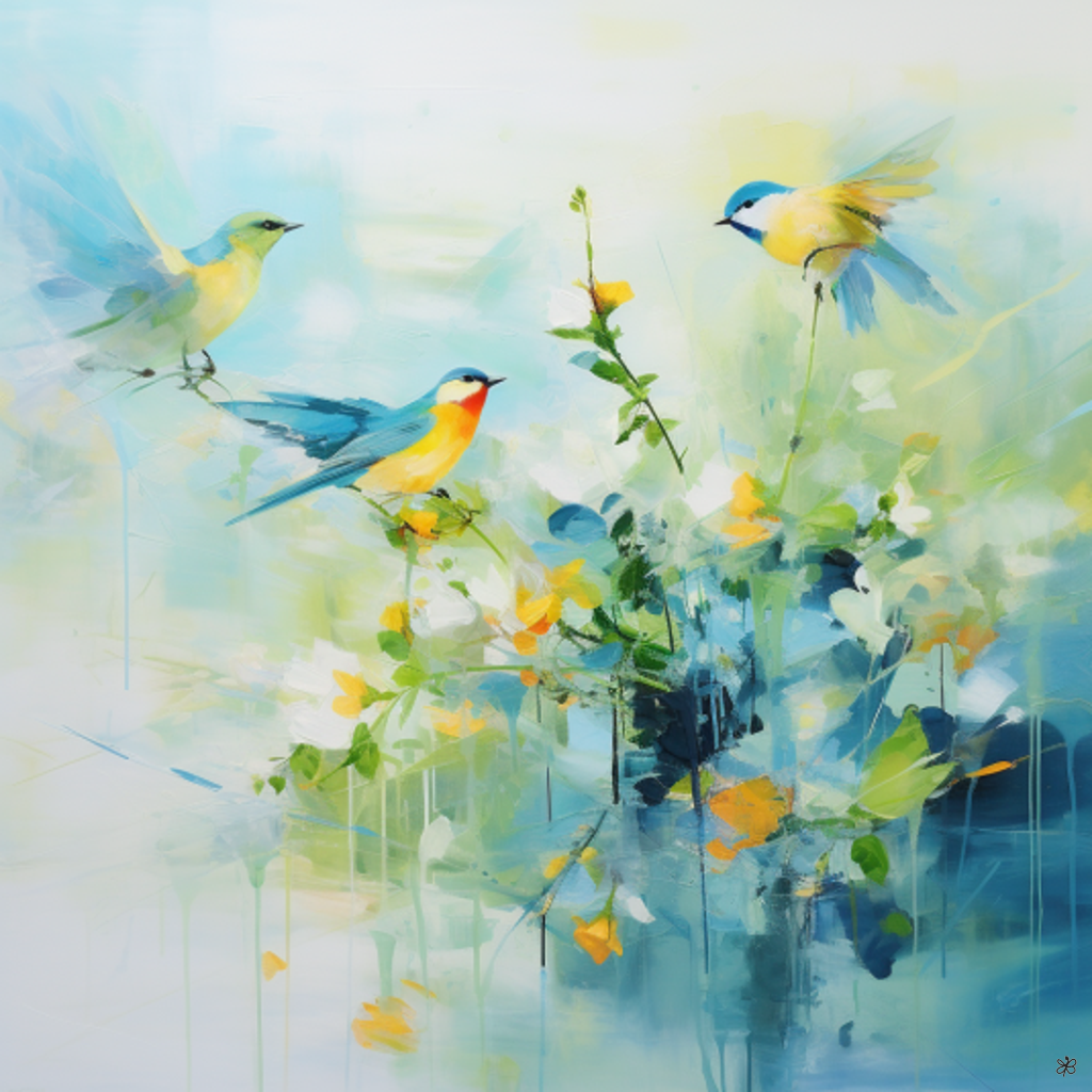 birds and flowers #8