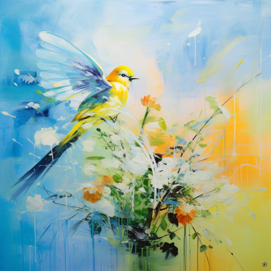 birds and flowers #7
