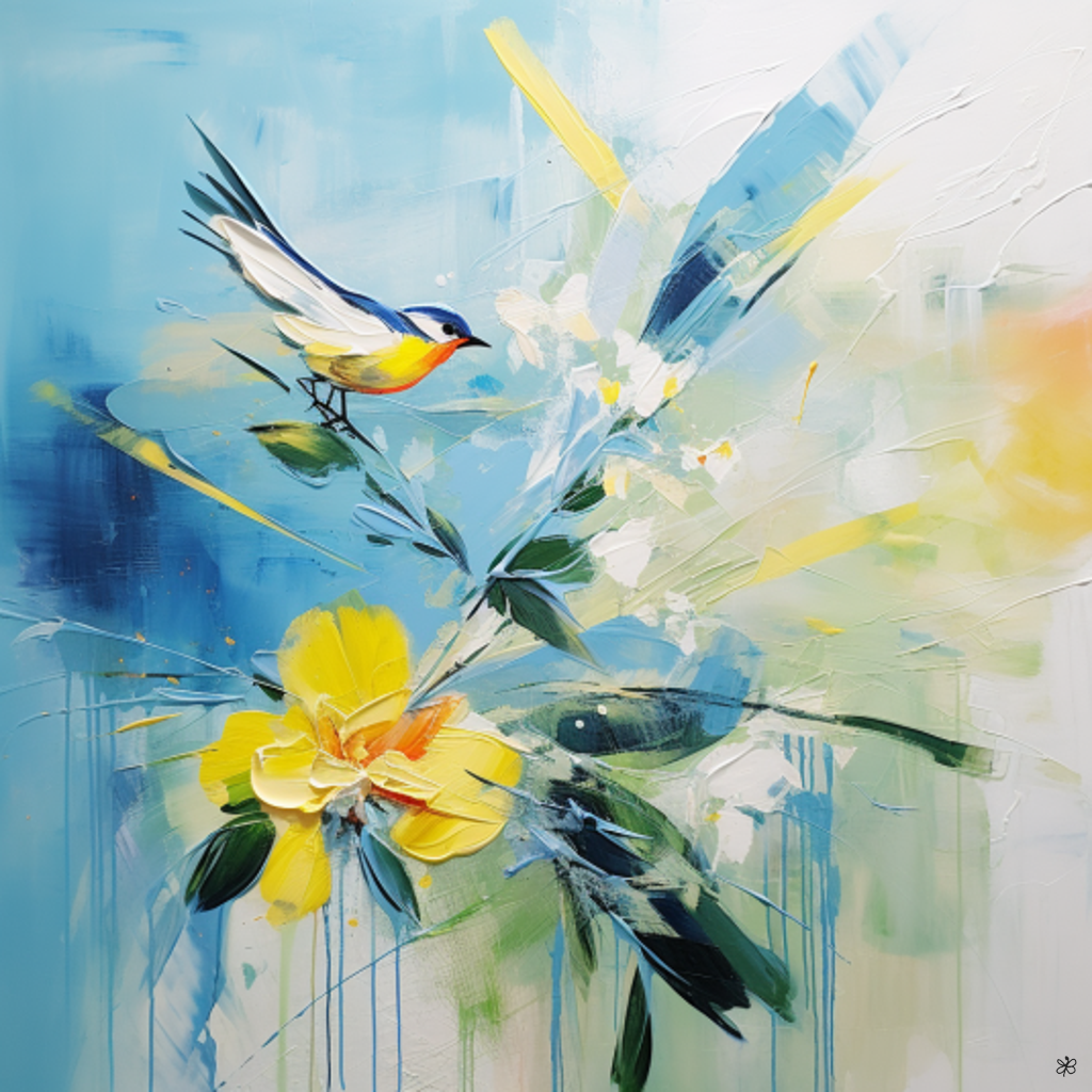birds and flowers #18