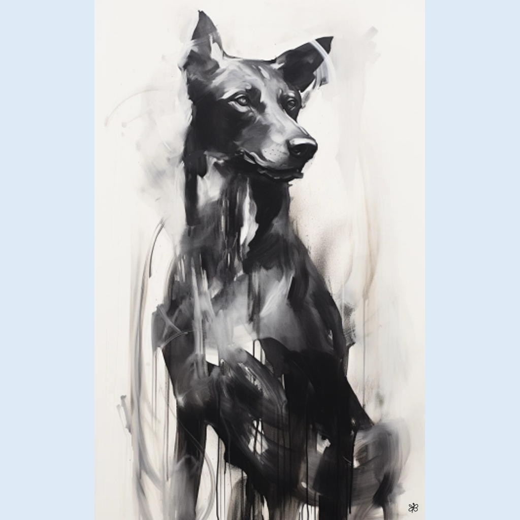 black and white dog #5