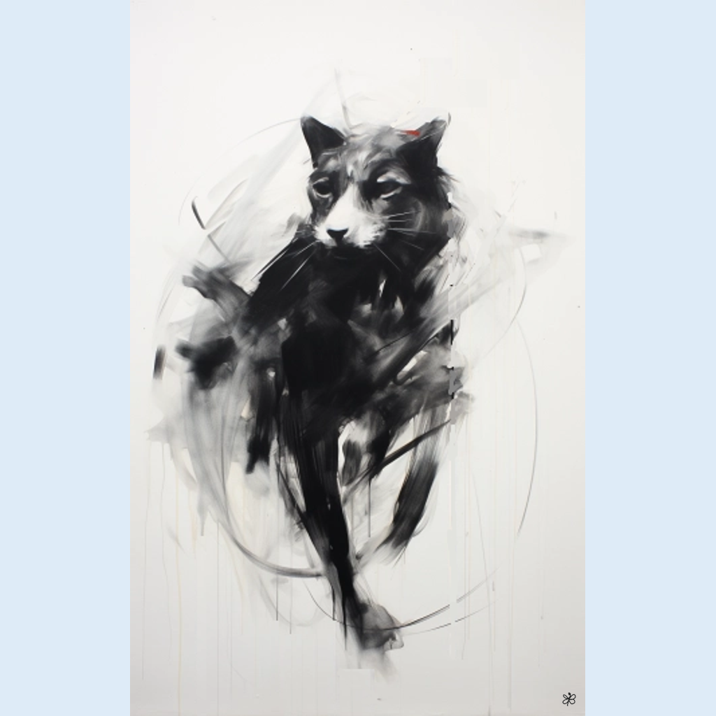 black and white dog #11
