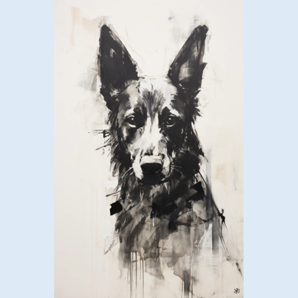 black and white dog #6
