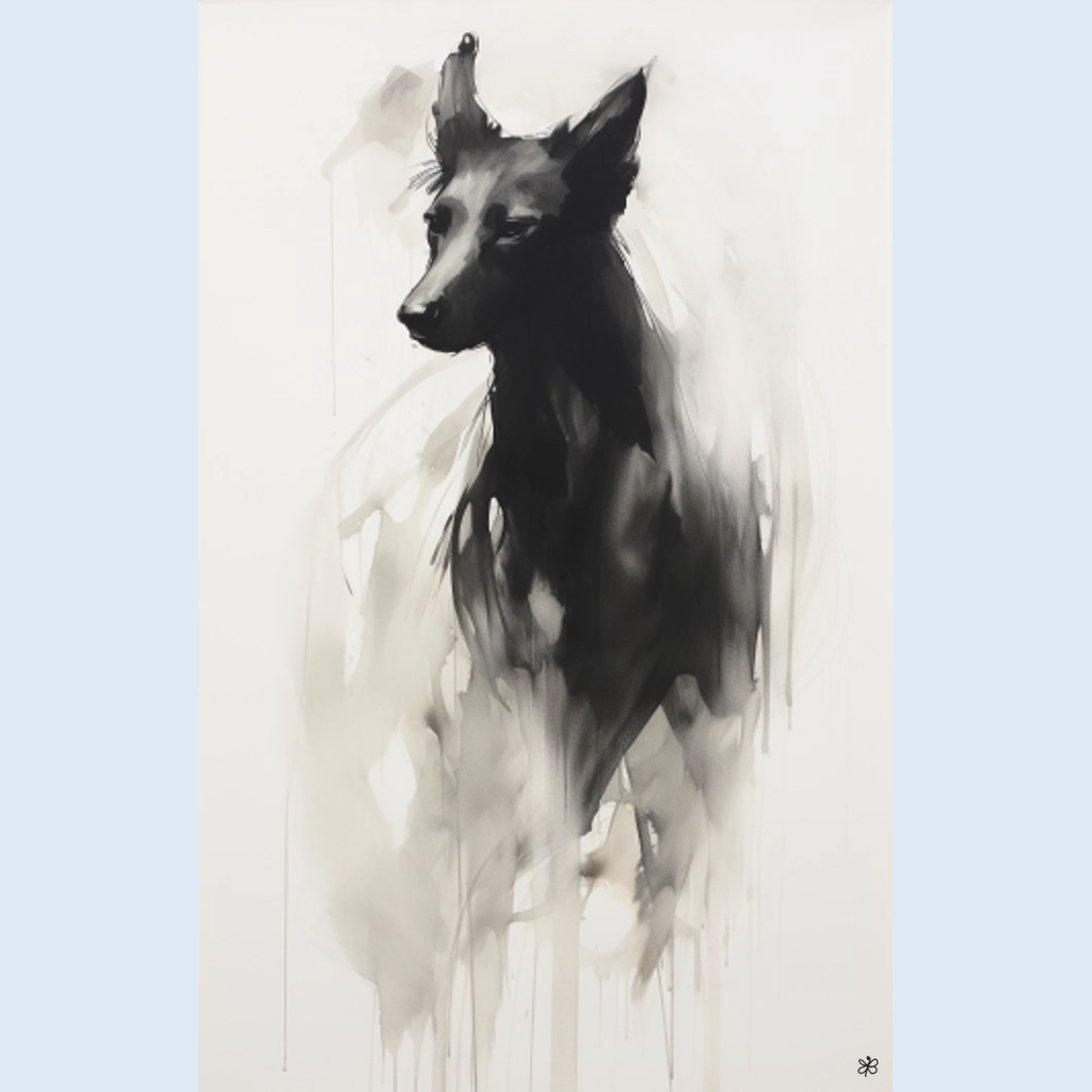 black and white dog #2
