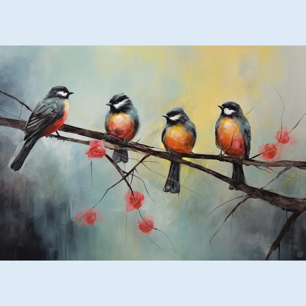 birds on branch #5