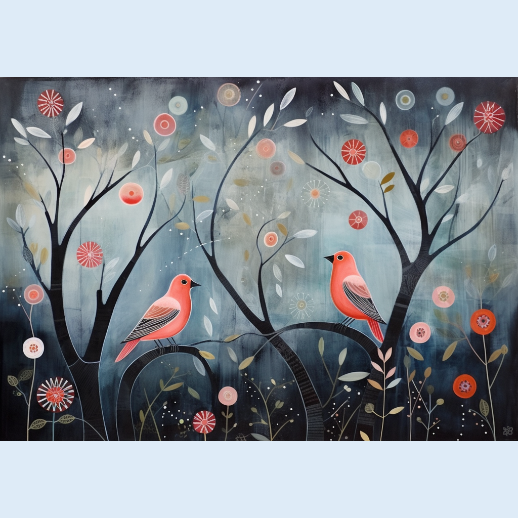 birds on branch #11