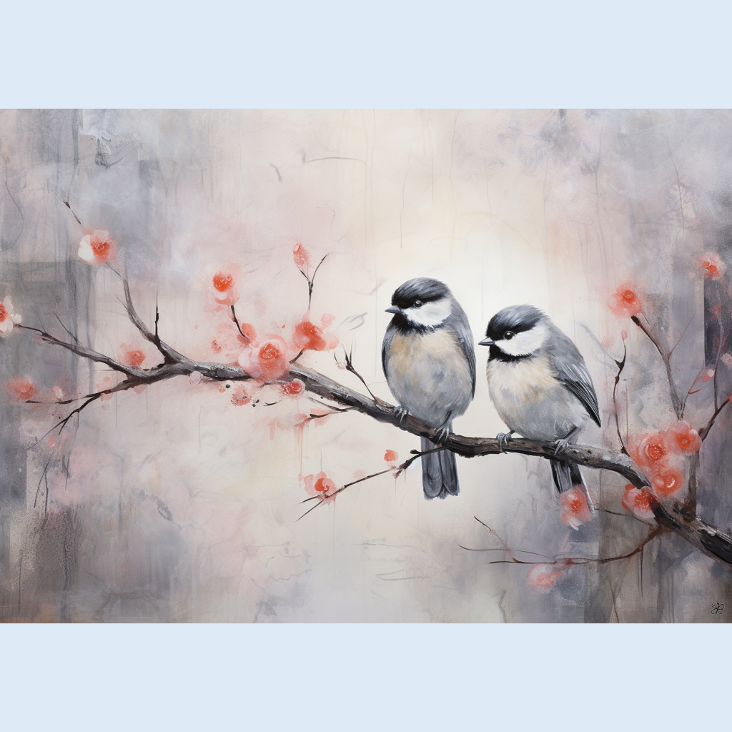 birds on branch #9