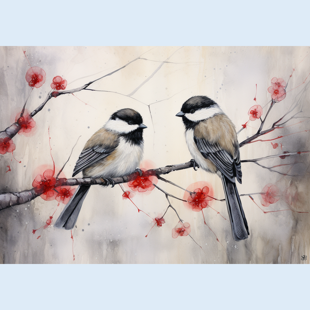 birds on branch #8