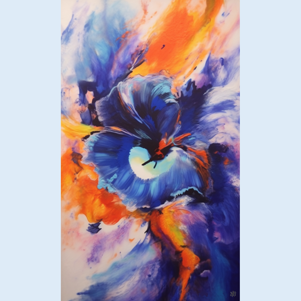 blue flower top #1