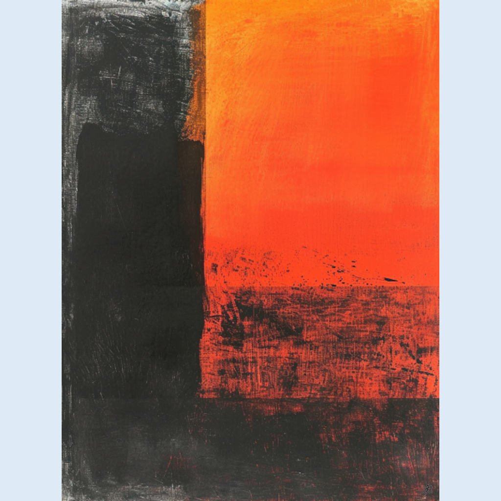 orange black field #7