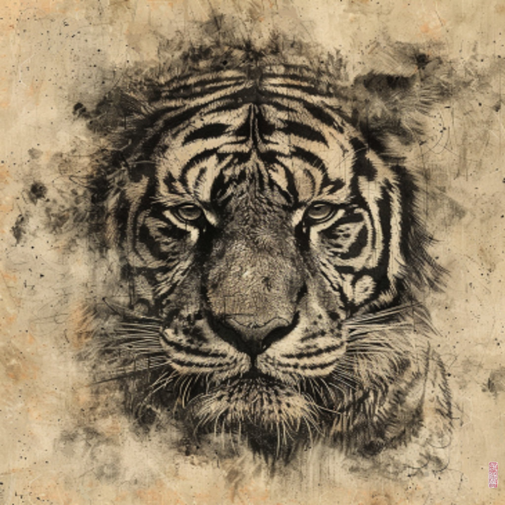 tiger head #9