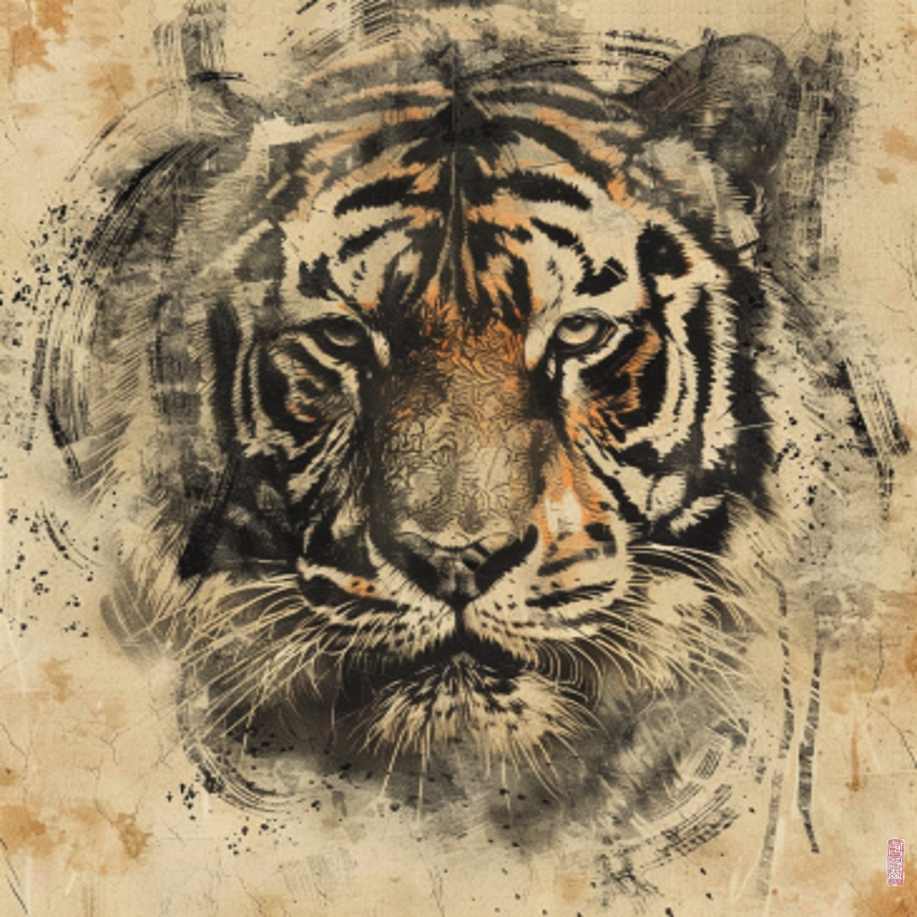 tiger head #8