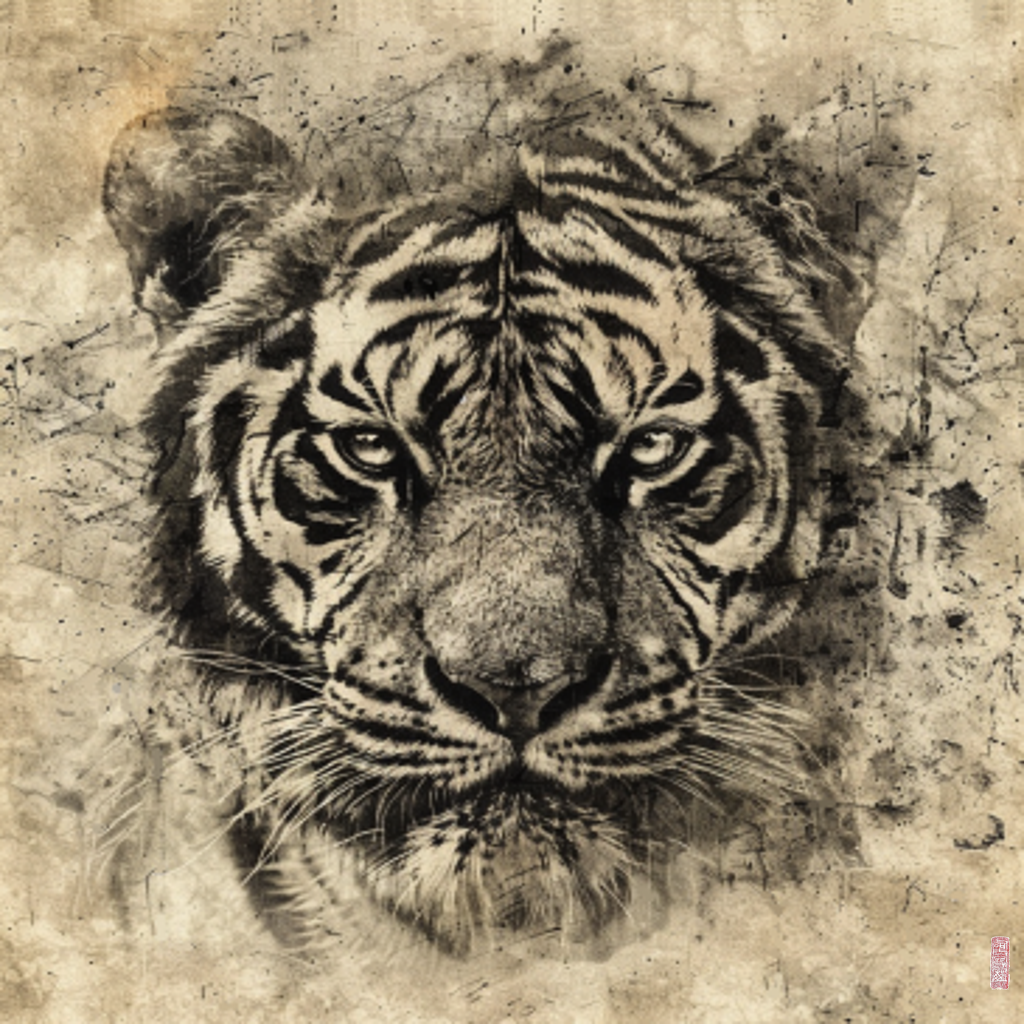 tiger head #7