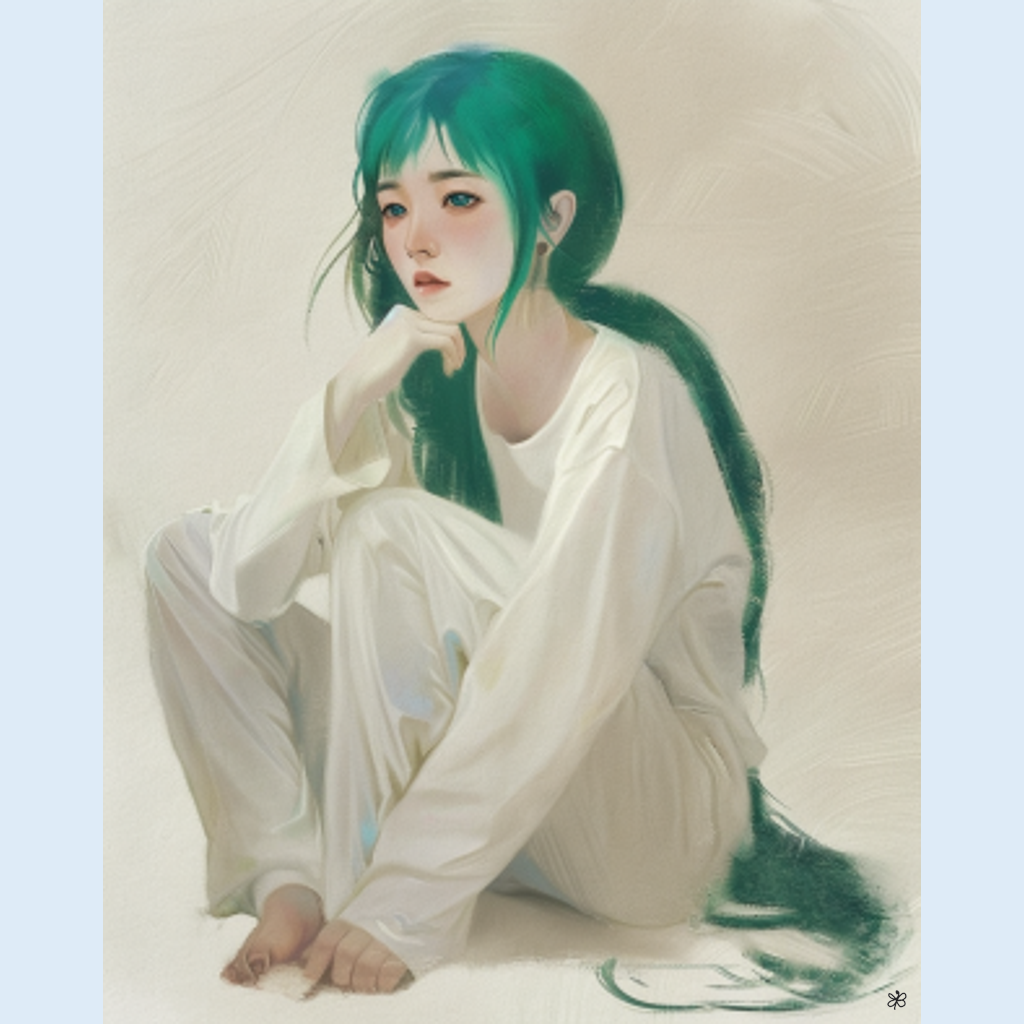 green hair girl #3