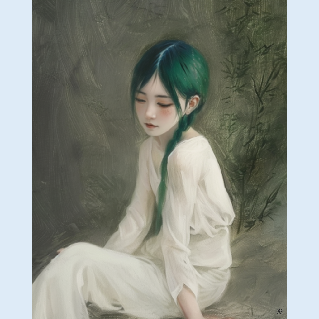 green hair girl #6