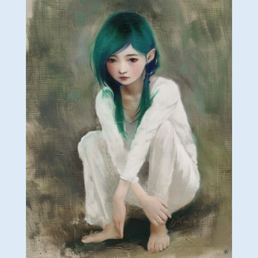 green hair girl #5