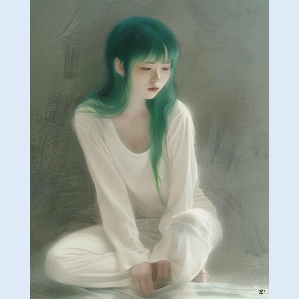 green hair girl #2