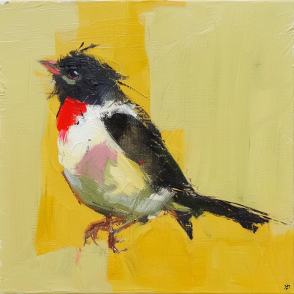 bird on abstract #7