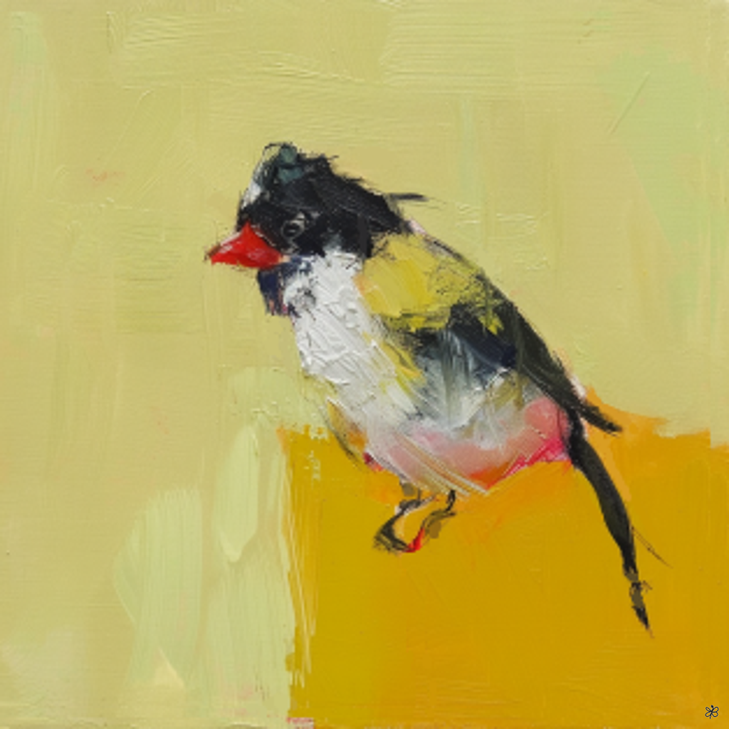 bird on abstract #3