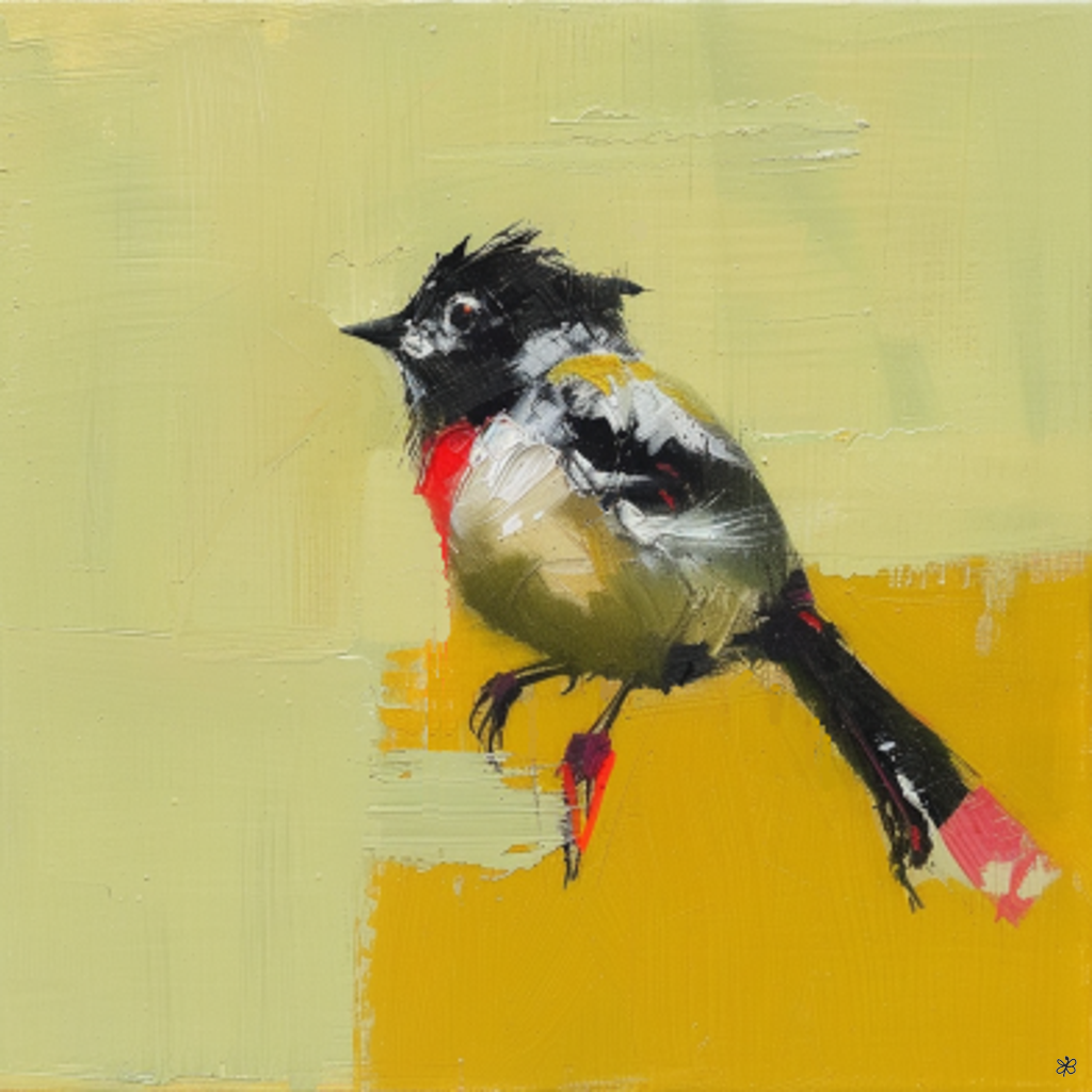 bird on abstract #8
