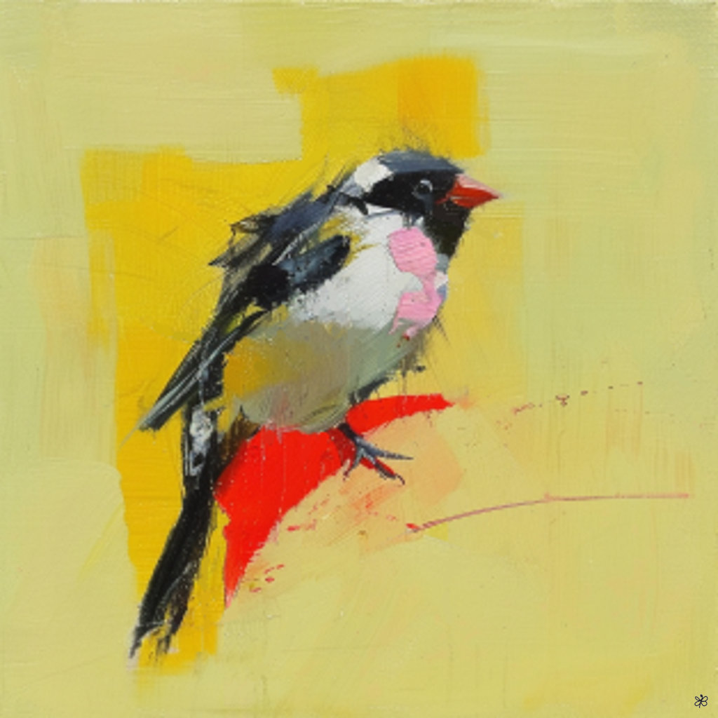 bird on abstract #2