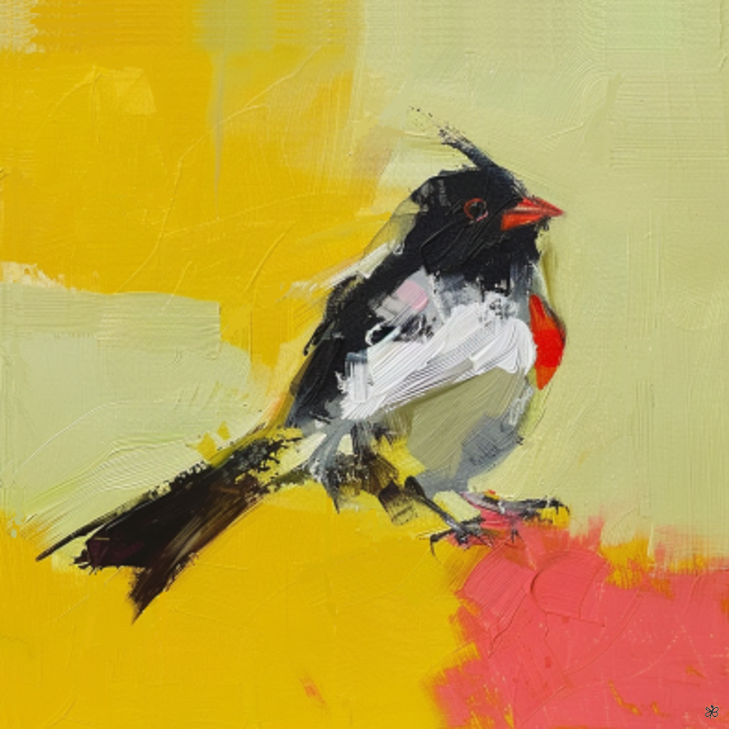 bird on abstract #12