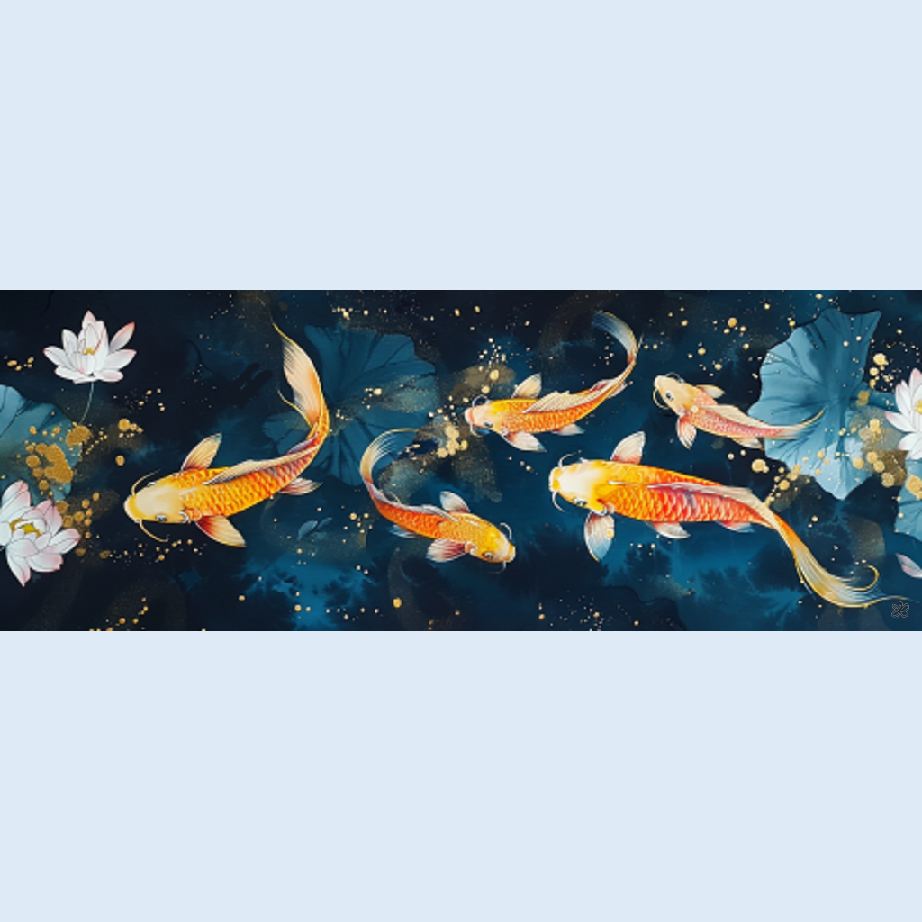 koi fish in lotus #8