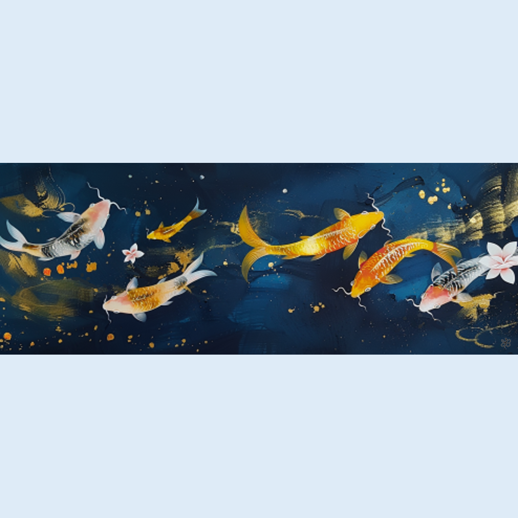 koi fish in lotus #13