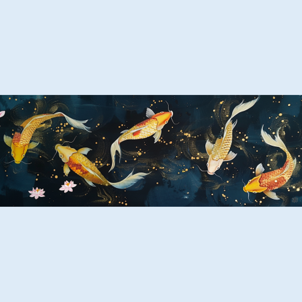 koi fish in lotus #3
