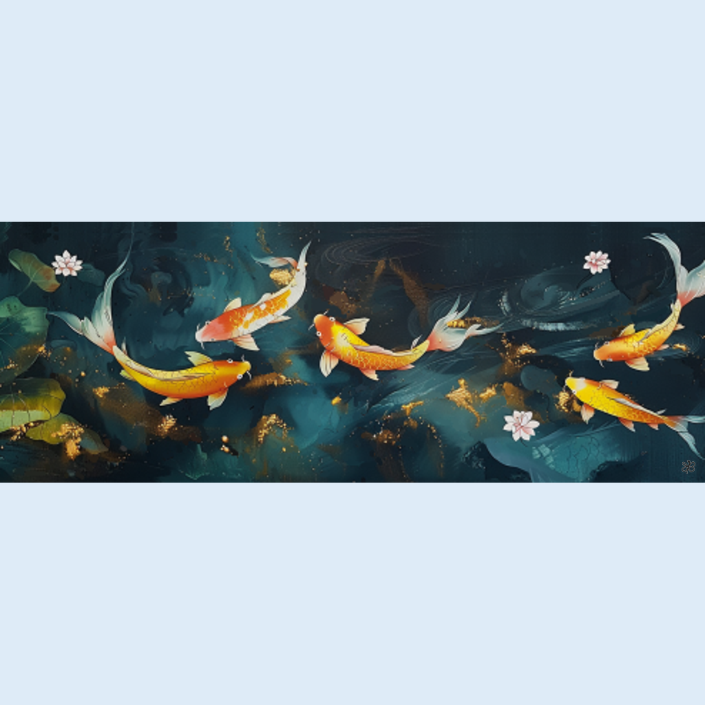 koi fish in lotus #9