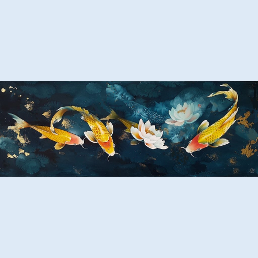 koi fish in lotus #11