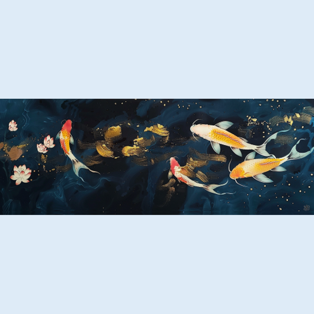 koi fish in lotus #2