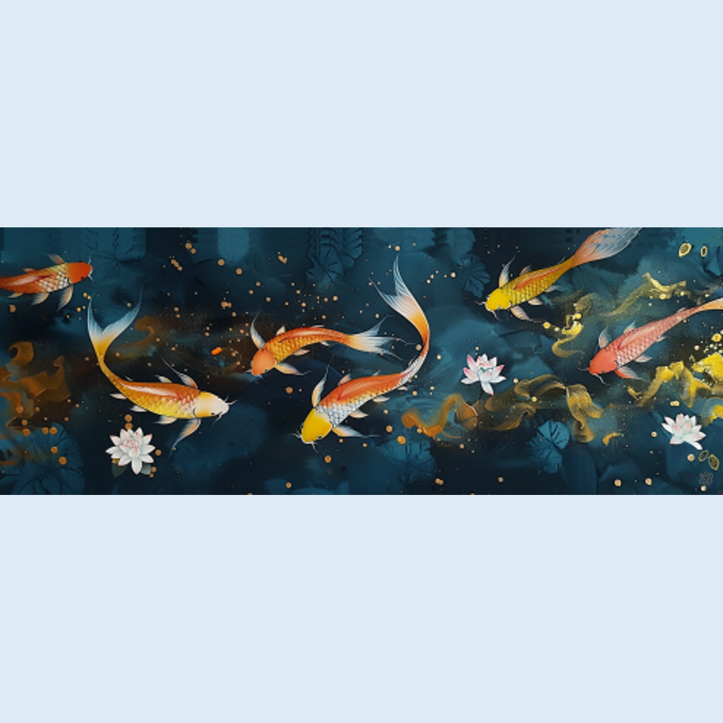 koi fish in lotus #14