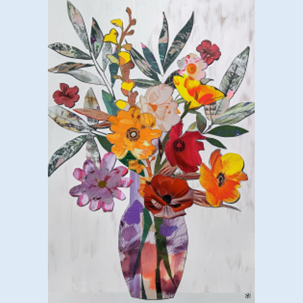 flowers vase collage #7