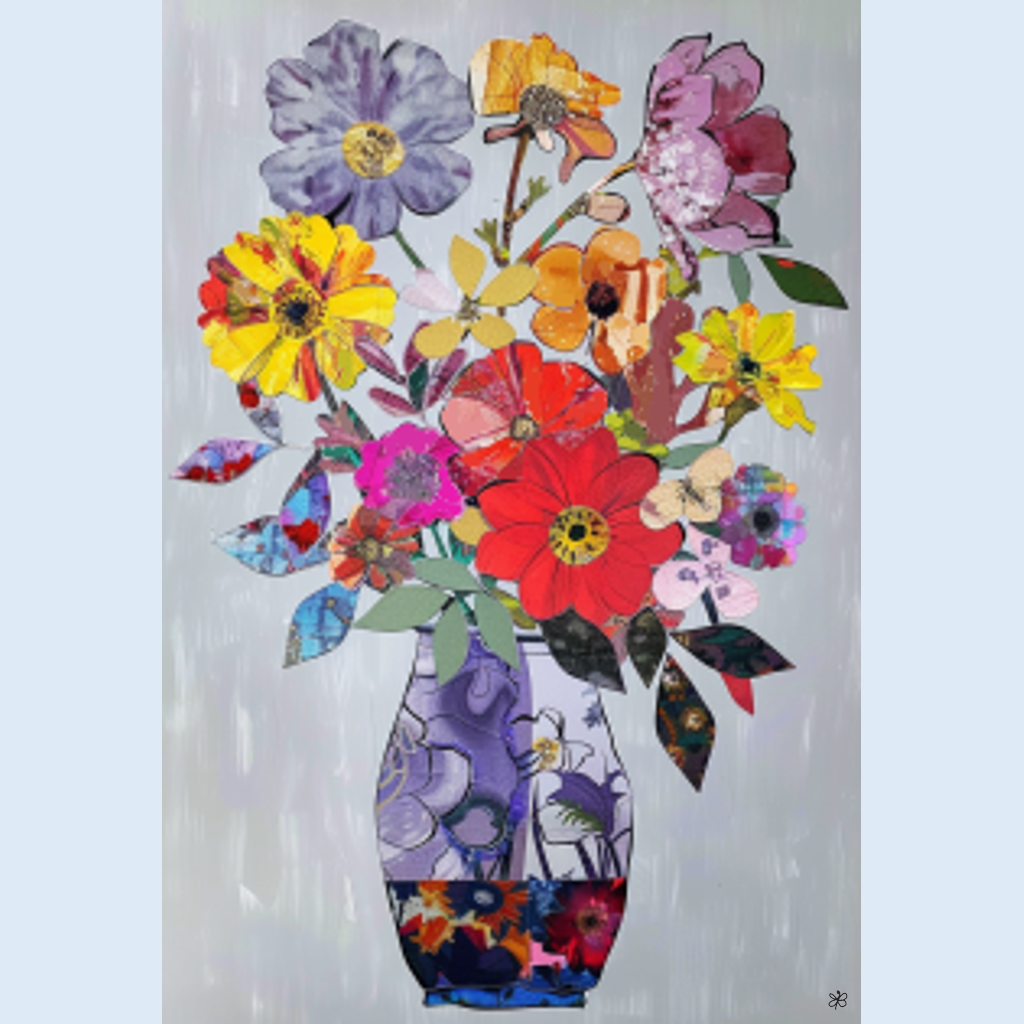 flowers vase collage #10