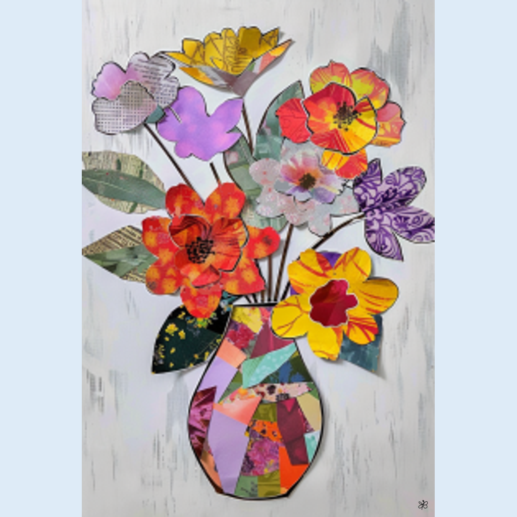 flowers vase collage #9