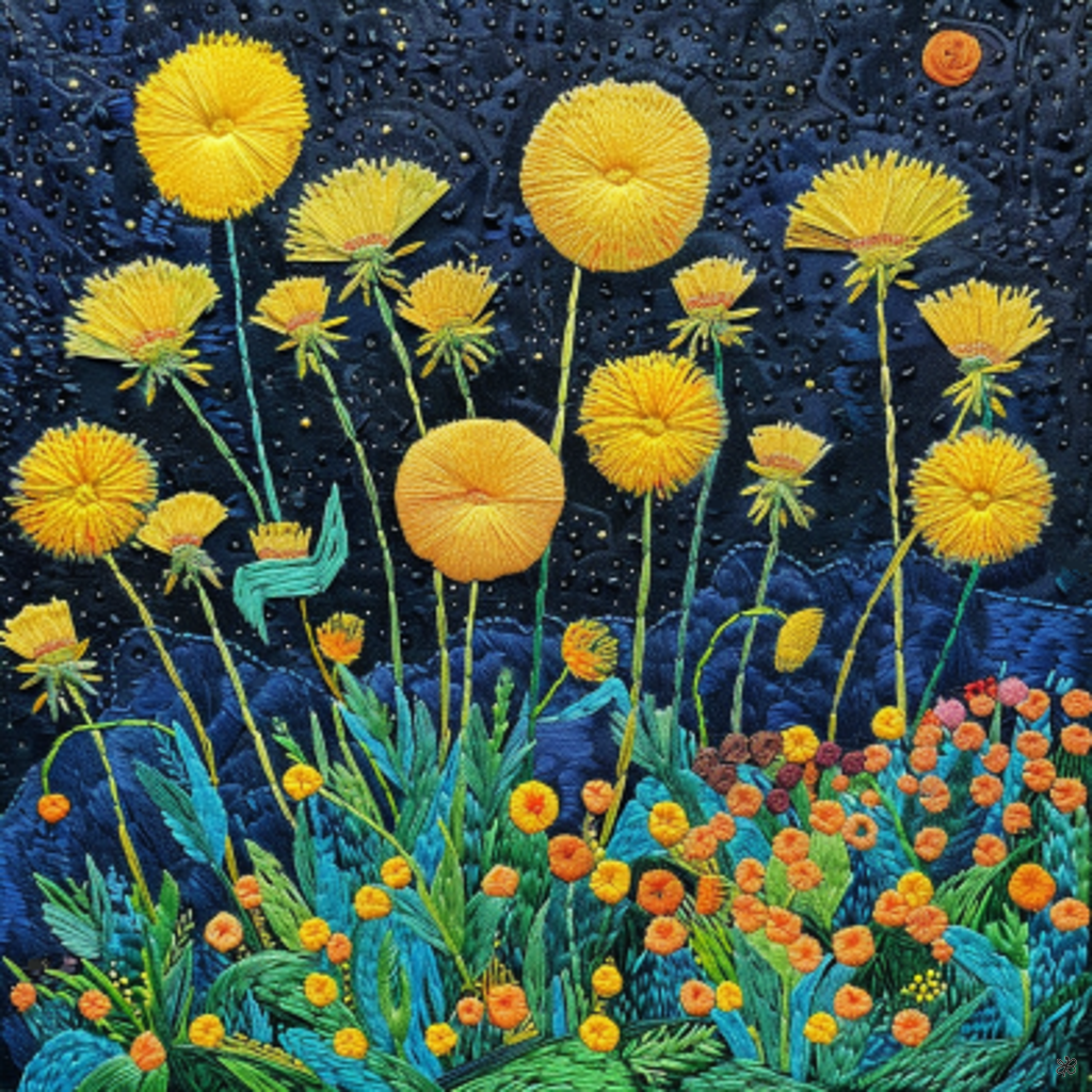 dandelions yellow #6