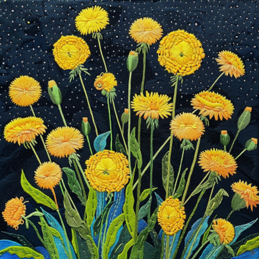 dandelions yellow #4