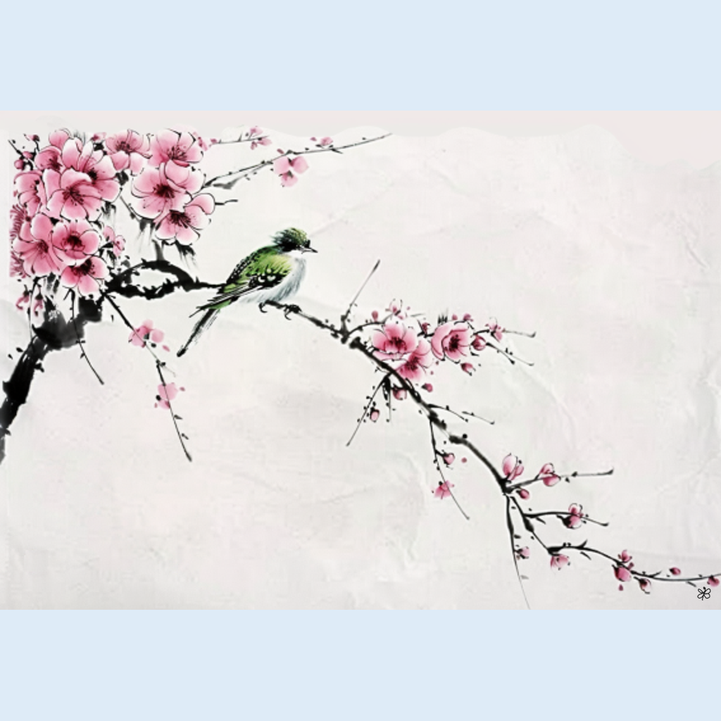 peach and bird #6